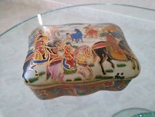 Antica scatola porcellana Satsuma cinese giapponese orientale  portagioie 13x10 