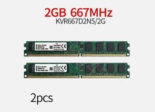 * Kingston 4GB 2x 2GB PC2-5300U 667Mhz KVR667D2N5/2G Desktop PC RAM DDR2 ZT SP