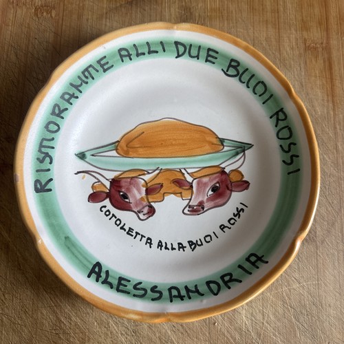 Piatto buon ricordo buoi - buoi, rossi