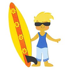 Abito e tavola da surfista Sizzix Bigz nuovo, ritirato #655725 vendita al dettaglio $19,99