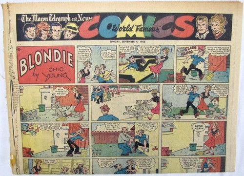 Sezione fumetti giornale
