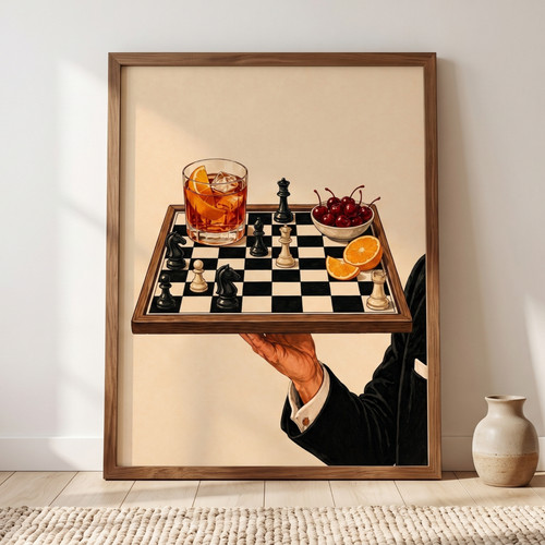 Poster scacchiera vintage