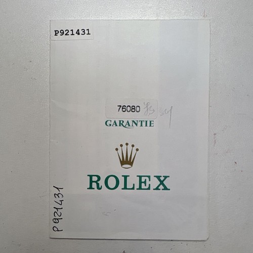 Certificato cronometro rolex - certificato,