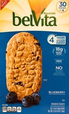 belVita Biscotti Colazione Mirtilli 30 Confezioni Totali 5 Conteggi (Confezione da 6)