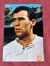 Autografo AMANCIO (†2023)-Real Madrid-WC66-Deportivo La Coruña-firmato 12x8"