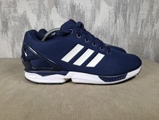 Scarpe da ginnastica uomo Adidas ZX Flux Torsion taglia UK 10 blu navy/bianco ottime condizioni