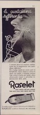 Raselet rasoio elettrico per l'uomo moderno.  Advertising 1938