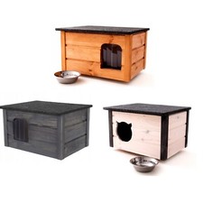 Cuccia o cuccia per gatti cuccia per gatti da esterno resistente all'inverno legno isolato