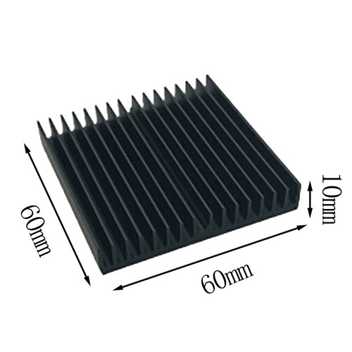 1pz 10mm alluminio nero - 60*60*10mm,