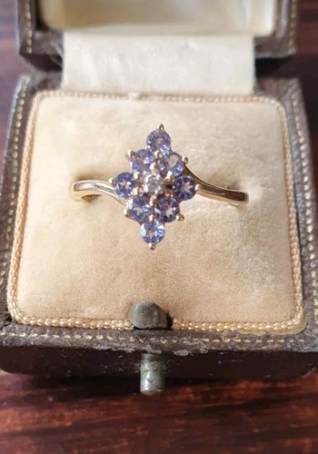 Anello tanzanite diamanti - e,