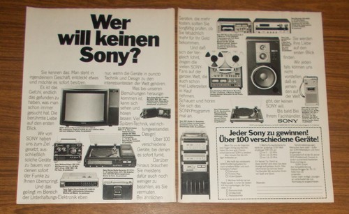 Rara pubblicità sony - rara,