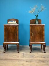 2 COMODINI ART DECO' JUGENDSTIL MARMO NERO RADICA COMO' STIPO CAMERA SPECC