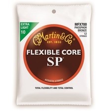 MARTIN MFX700 SP Flexible Core Extra Light 010/054 Muta 12 Corde per Chitarra...