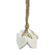 20 PEZZI Cuore in Legno BIANCO