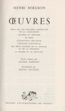 HENRI BERGSON - OEUVRES AUX
