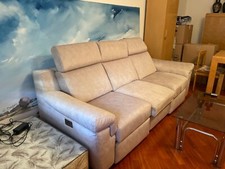 Divano marca poltrone e sofa' 4 POSTI CON 2 RELAX ELETTRICI, MODELLO BERCETO