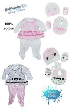 Set- 4 pz neonata 100% cotone