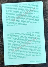 ROLEX Translation Leaflet