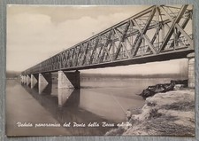 Pavia Ponte della Becca Uomo che Pesca con Bilancino Antica B/N