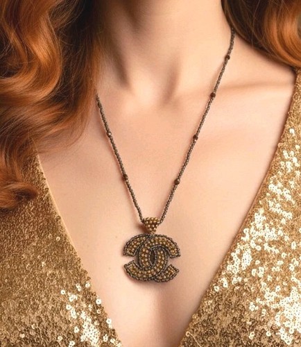 Collana lunga nera sexy doppia - collana,