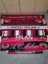 Sciarpe Milan 7 pezzi, no maglia adesivo ultras Fossa Leoni Brigate Baresi Leao