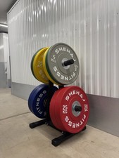 Set Piastre Paracolpi Colorate Premium 150KG Piastre Pesi Olimpiche con Portaoggetti