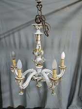 LAMPADARIO IN CERAMICA CAPODIMONTE EPOCA 900