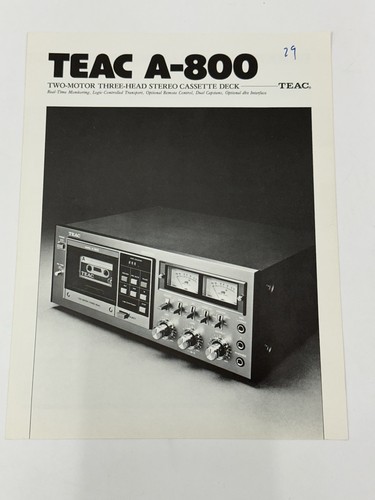 Brochure vendita cassette teac - brochure,