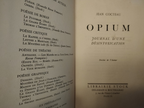 Cocteau opium édition - opium,