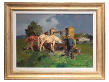 Carlo Domenici (Livorno 1897-1981) - Abbeverata