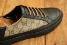 Gucci Ace GG Monogram Nero Scarpe da Ginnastica Sneakers Uomo UK 6 US 7 EU 40