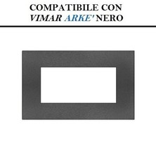PLACCA 4 POSTI NERO