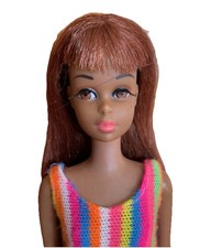Barbie vintage rara bambola Francie nera anni 60 originale bel trucco