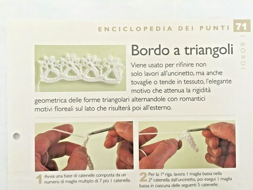 Scheda tecnica punti uncinetto - tecnica,