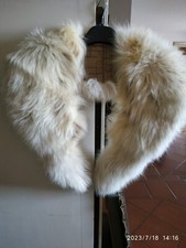 GRANDE COLLO DI PELLICCIA VOLPE LINCIATA BEIGE