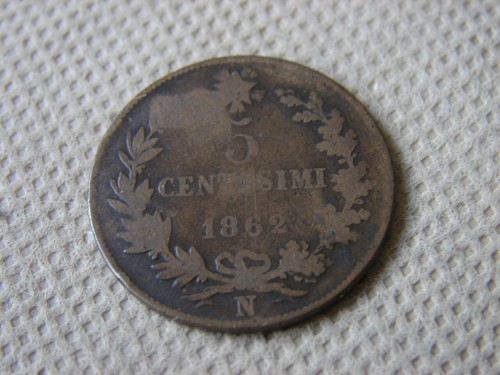 Italia centesimi 1862 - , 5