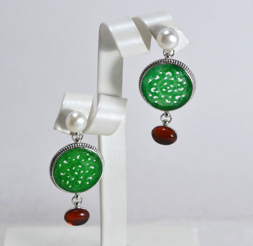 Orecchini argento 925 perle - orecchini,