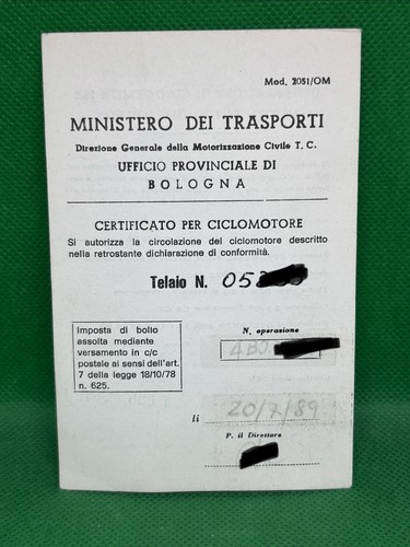 Libretto circolazione