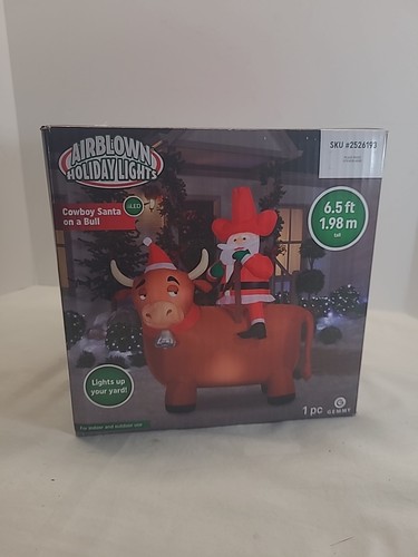 Babbo natale cowboy gonfiabile - natale,