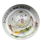 Piatto ceramica Lino Albisola “domenica amaca”