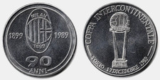 Medaglia Commemorativa Milan - Coppa Intercontinentale - 90 Anni (1989)