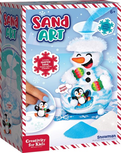 Sand art snowman craft kit - art,