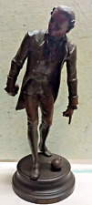 Statua in bronzo Giocatore di bocce petanque Francia fine '800