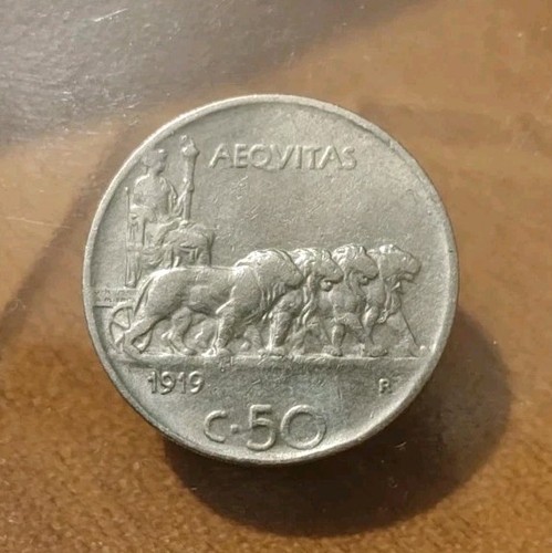 Centesimi 1919 rigato - 50,