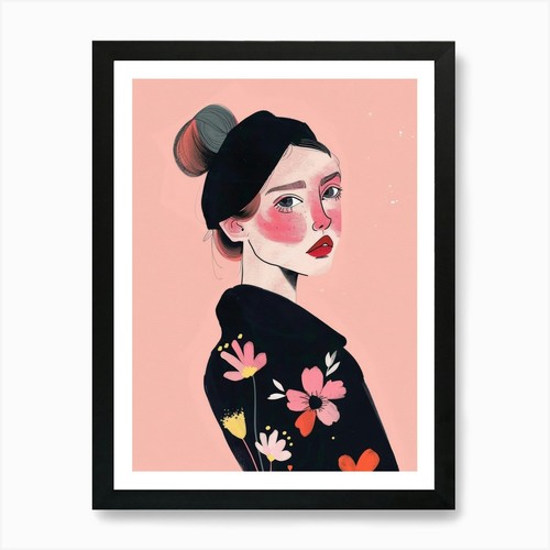 Stampa artistica ragazza con