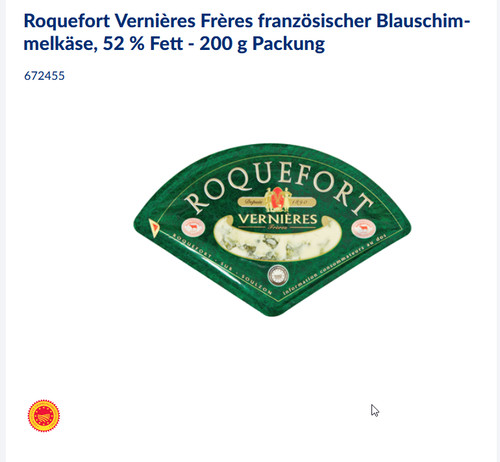 Roquefort vernières frères - vernières,