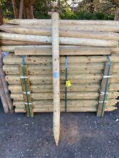 Pali in Legno di Pino Palo Tornito Impregnato Trattato X Recinzione D.8 X H 1.50