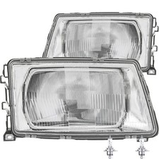 Set Di Fari Per Audi 100(44) Anno 82-12/90 H4 Fari Anteriori Inclusi Lampadine