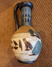Originale céramique signée style art déco néo égyptien poterie grès Biouffioulx