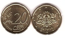 Latvia cent 2014 unc - 20,
